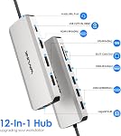 WAVLINK USB C Docking Station, 12 in 1 Triple Display USB C Hub for Windows with Dual DP, HDMI, Gigabit Ethernet, USB3.0/2.0 Ports, SD/TF Card Reader, Mic/Audio for Lenovo HP Dell XPS