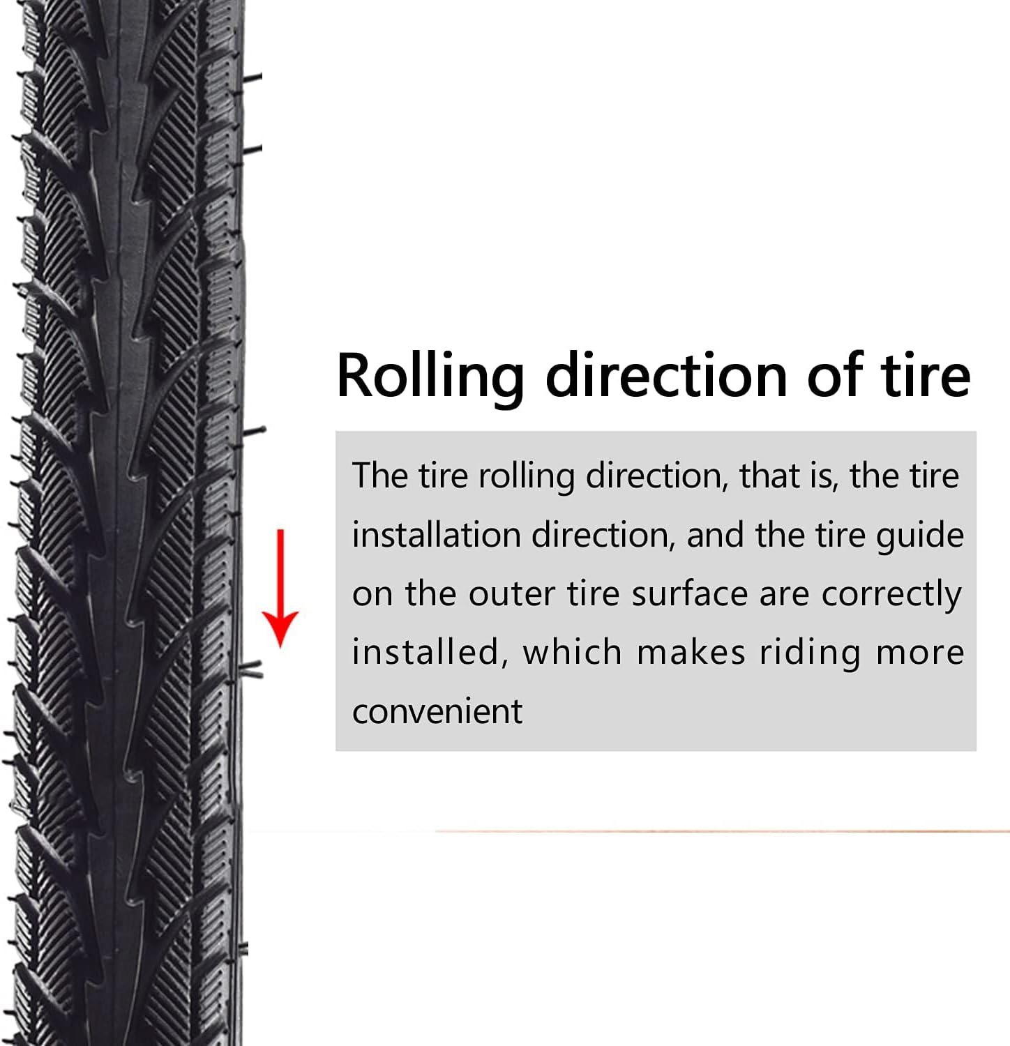 Replacement Bike Tire Foldable Durable Mountain/Standard Bike Tire,24/26x1.75/1.95 inch,Black