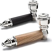 SPIPER 2-Pack Metal Tobacco Pipe Set for Men - Heat-Resistant Travel Kit with Glass Bottle, Steel Tool & Carbon Fiber Pouch