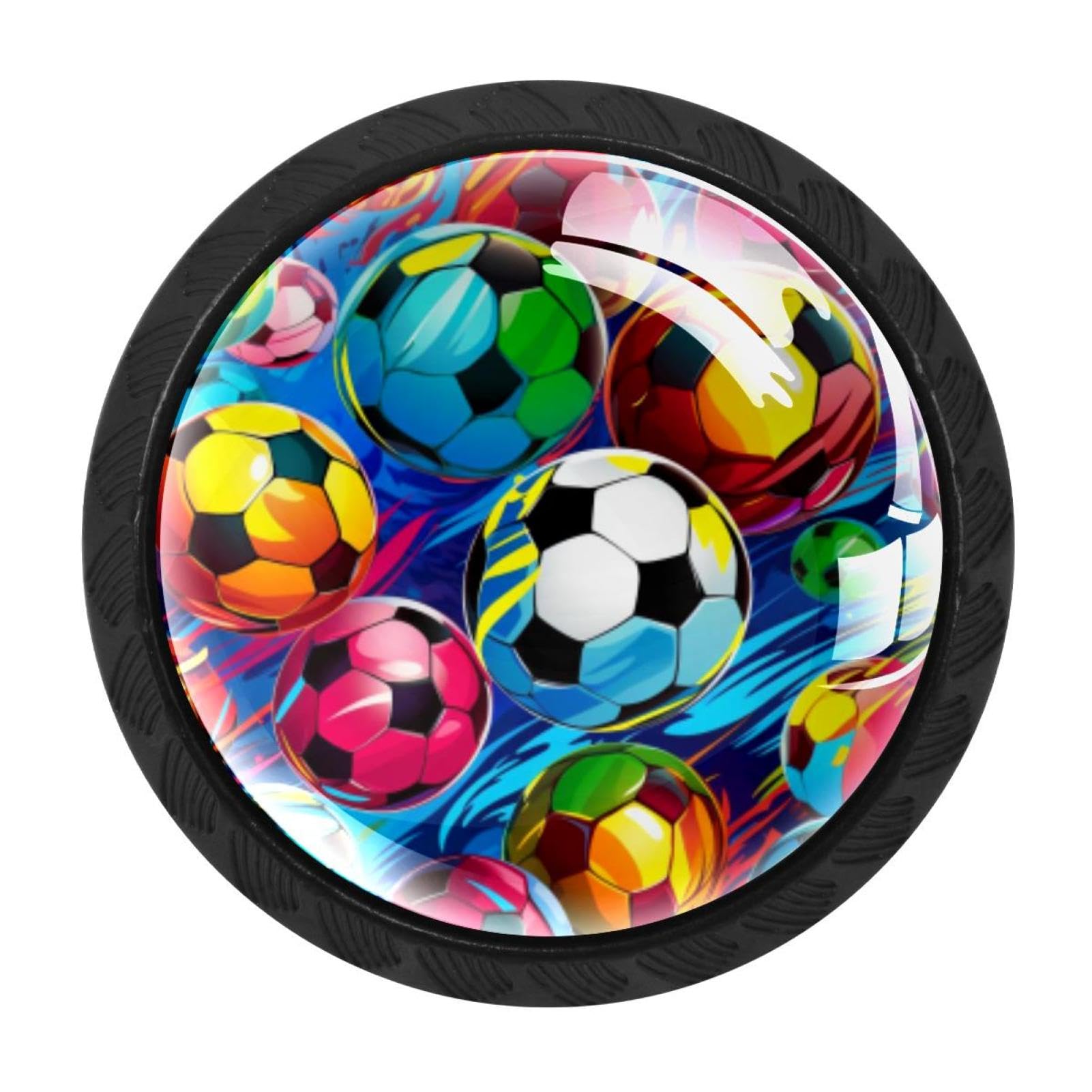 Chenzzzz Multicolored 11 4 Pieces Kitchen Cabinet Knobs Football Soccer Drawer Knobs Dresser Knobs Drawer Pulls Door Knobs Dresser Drawer Handles Knobs For Dresser Drawers