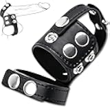 Cock and Ball Torture Leather Cock Ring Male Bondage Chastity Strap Mens Testicles CBT Testicle BDSM Toys Chasity Devices Bondage Gear & Accessories Penis Restraints for Couples Men Gay