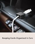 8Pack Cable Organizers, Magnetic Cable Clips, Magnetic Cable Tidy, Cable Fastener Clips, Desktop Cable Organizers, Magnetic Cable Holders - Ideal for Home, Office, Car and Other Scenarios,White