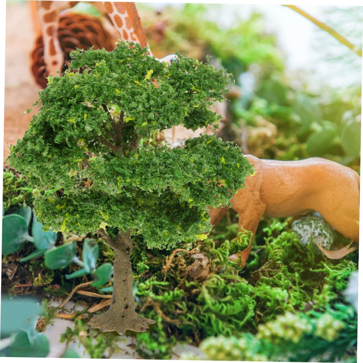 GLEAVI Model Trees Miniature Landscape Ornament DIY Scenery Decoration for Railroad Architecture Diorama 4.72X4.33X3.74 Inch Wire Craft Tree for Model Train and Fairy Garden