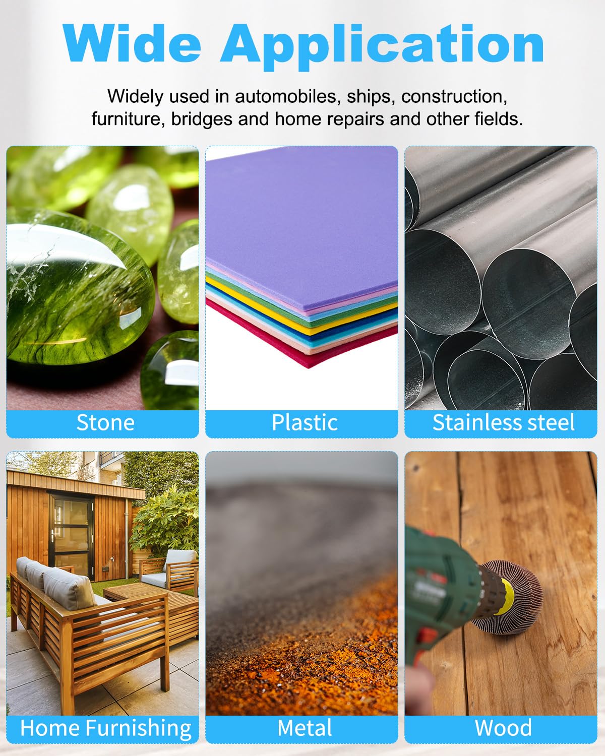 40 Pack 1/4 Abrasive Flap Wheel Sander Set, Rocaris Oman