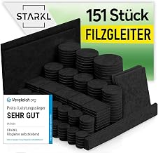 Felt Gliders Self-Adhesive Black 151 Pieces (4 mm) I Felt Gliders for Chairs I Furniture Gliders Made of High-Quality Needle Felt I Felt Self-Adhesive I Chair Gliders I Adhesive Felt for Furniture Feet