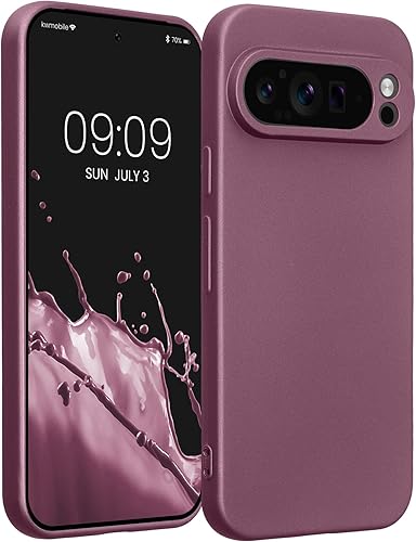 Miniatura 82 de kwmobile Funda compatible con Google Pixel 9 Pro - Funda protectora delgada de TPU para teléfono - Acabado mate suave - Negro mate NEGRO MATE,Piedra