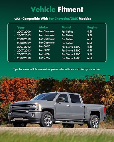 Miniatura 7 de SCITOO Espejos retrovisores laterales para conductor y pasajero para Chevy Silverado Pickup 2007, nuevos modelos de estilo de carrocería 2008-2013,