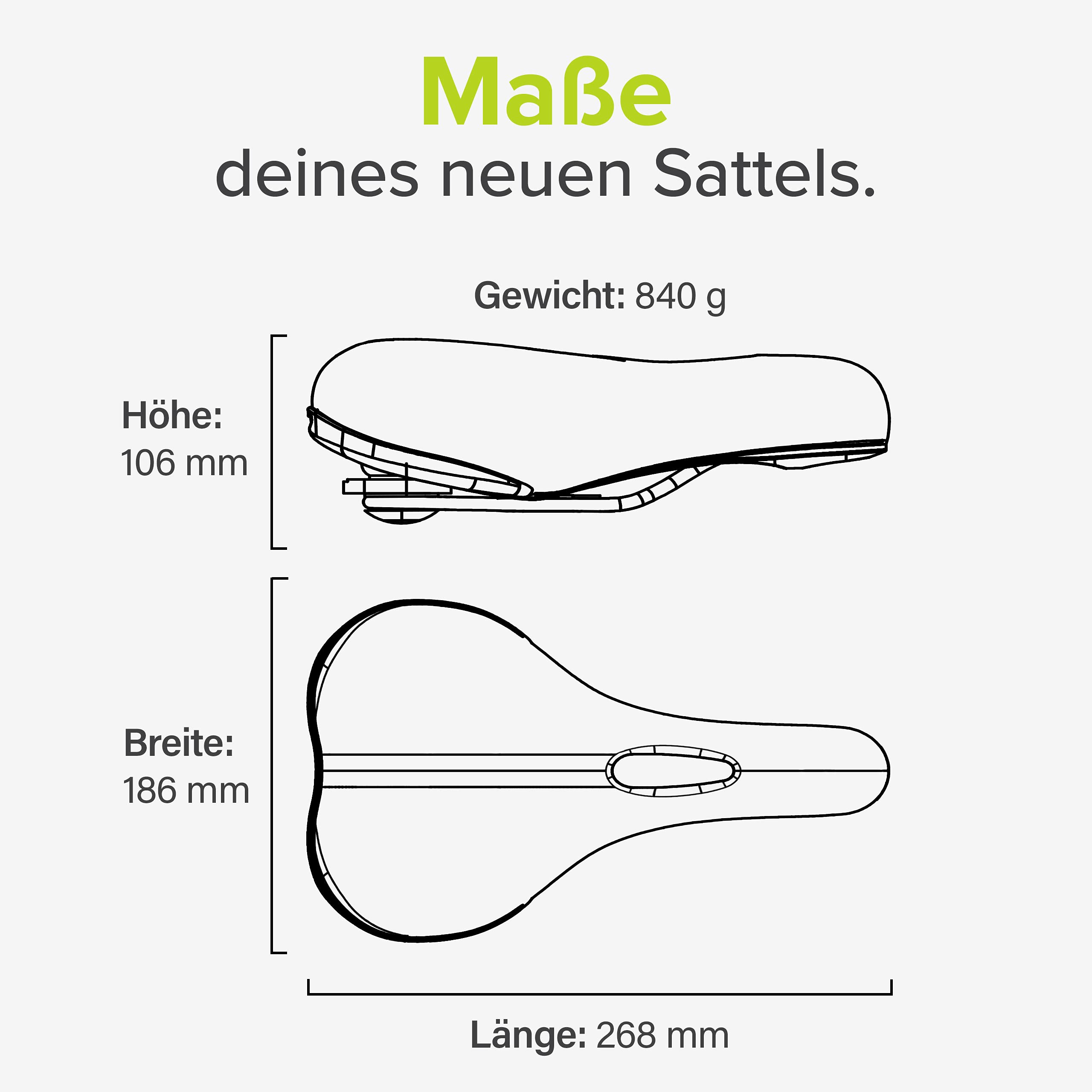 VELMIA Fahrradsattel maximaler Fahrkomfort Dank ergonomischen [3-Zonen-Konzept] und ShockAbsorb Federung I fahrradsattel Herren und fahrradsattel Damen, Fahrrad, Gravel Bike, MTB, e Mountainbike