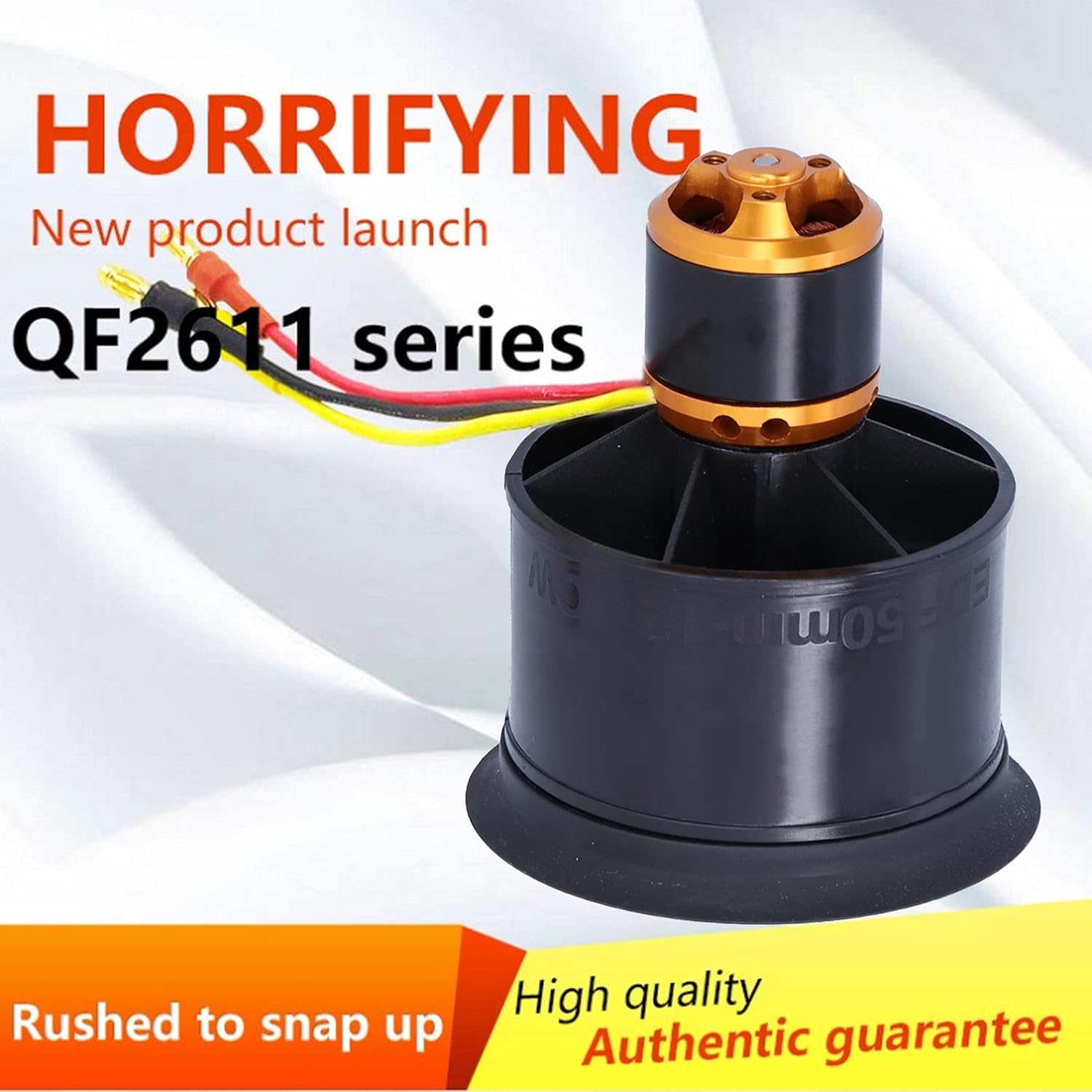QX Brushless Motor, RC QF261150mm Brushless Motor 34S with 12 Blades Ducted Fan Compatible with RC Plane Helicopter(Clockwise 4000KV)