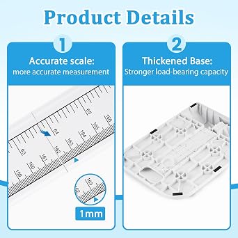 Portable Stadiometer Accurate Height Measurement Height Measuring Rod for Kids Adults Dual Scale Display 8-82 inch/20-210 cm for Home Ofiice