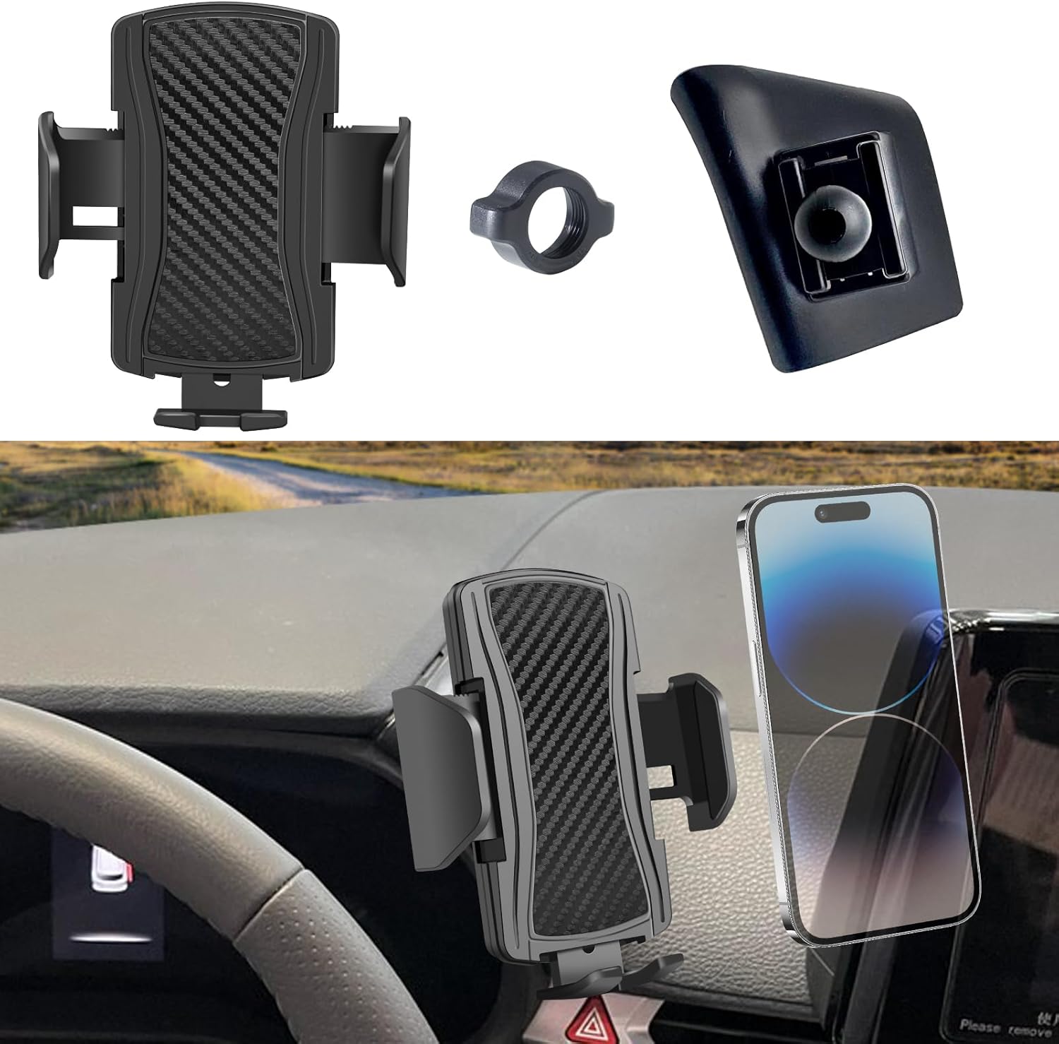 Car Phone Mount for Toyota Sienna 2021-2024 2025 Phone Holder Navigation,Fit for Sienna Cellphone Mobile Cradle Auto Accessories Bracket Anti-Shake,360 Degree Rotation,Compatible for All Cell Phones