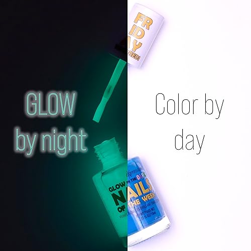 Miniatura 3 de Expressions Kit de 7 piezas de uñas de la semana, juego de esmaltes de uñas coloridos para niñas, esmaltes de uñas surtidos que brillan en la