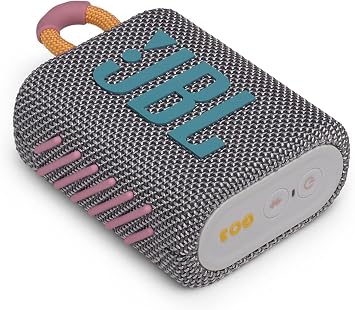 JBL GO3 Portable Bluetooth Wireless Compact Speaker Bundle with divvi! Protective Fitted Hard Case - Grey
