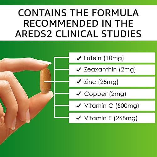 Miniatura 3 de Vision Defender AMD AREDS2 Vitaminas para los ojos  Fórmula AREDS 2 exacta con luteína y zeaxantina, vitaminas C y E, zinc 25 mg y cobre  Suplemento