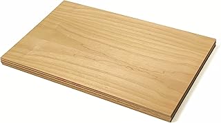 Alder 6 Sheets | 3.9mm 1/8th inch, 12”x19” Premium Two Sided with MDF Core, Glowforge Ready, Unfinished