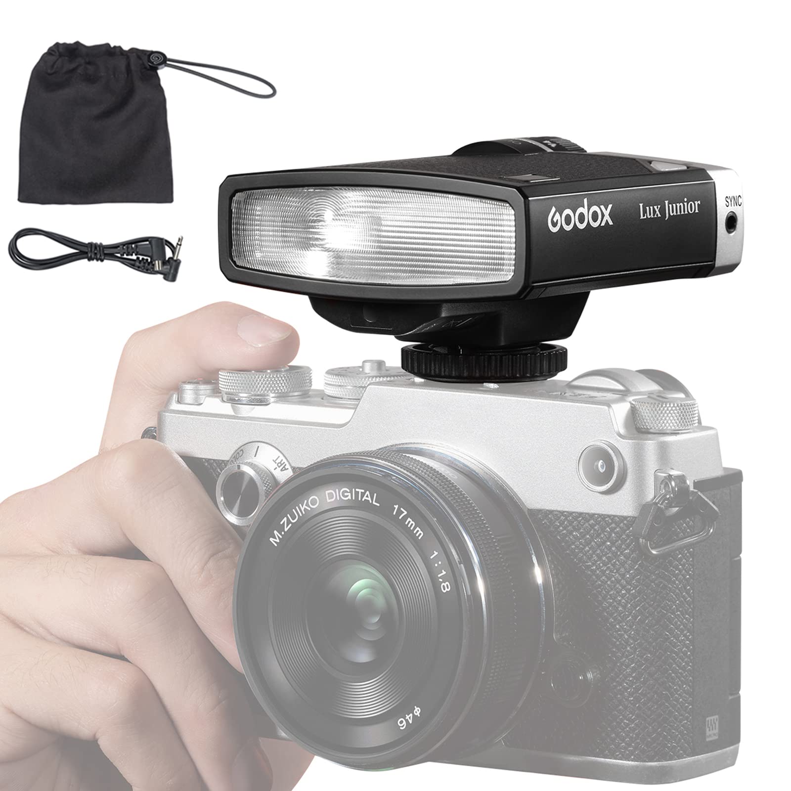 GODOX Lux Junior Retro Camera Flash - Auto & Manual Modes For Canon Nikon Sony