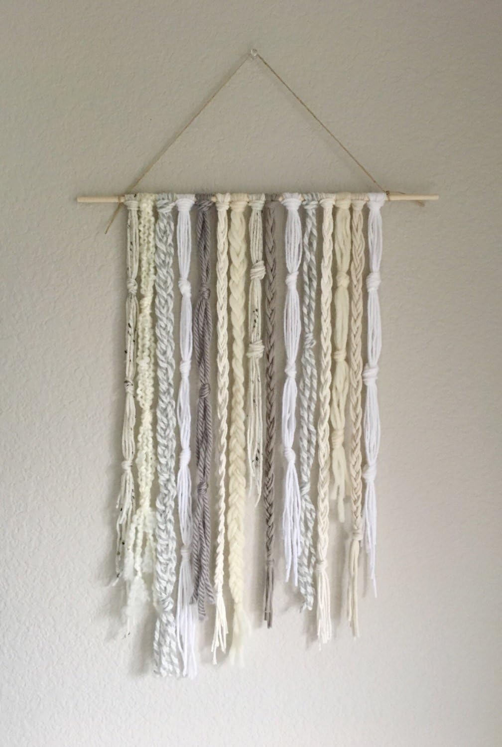 Yarn wall hanging, woven wall hanging