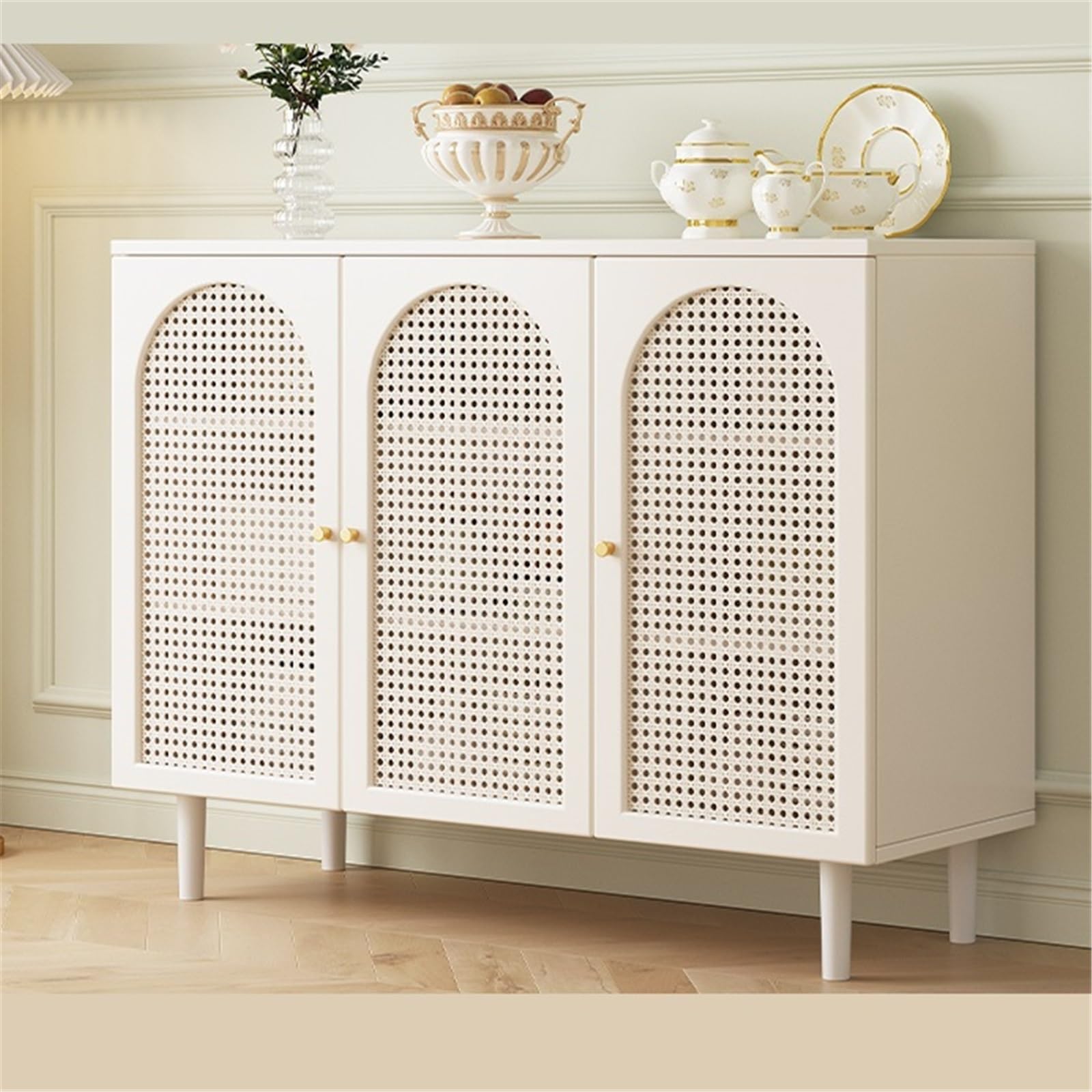 Armadio cucina Glass Sideboard Modern Simple Shelf Three Door Wooden stoccaggio