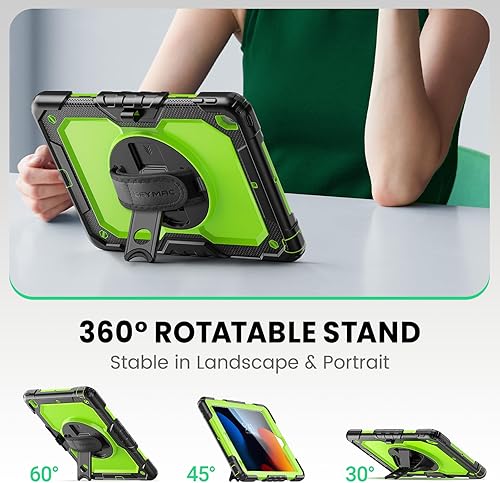 Miniatura 86 de SEYMAC Funda para iPad de 9ª/8ª/7ª generación de 10.2" 2021-2019, funda protectora resistente a prueba de golpes con protector de pantalla, soporte