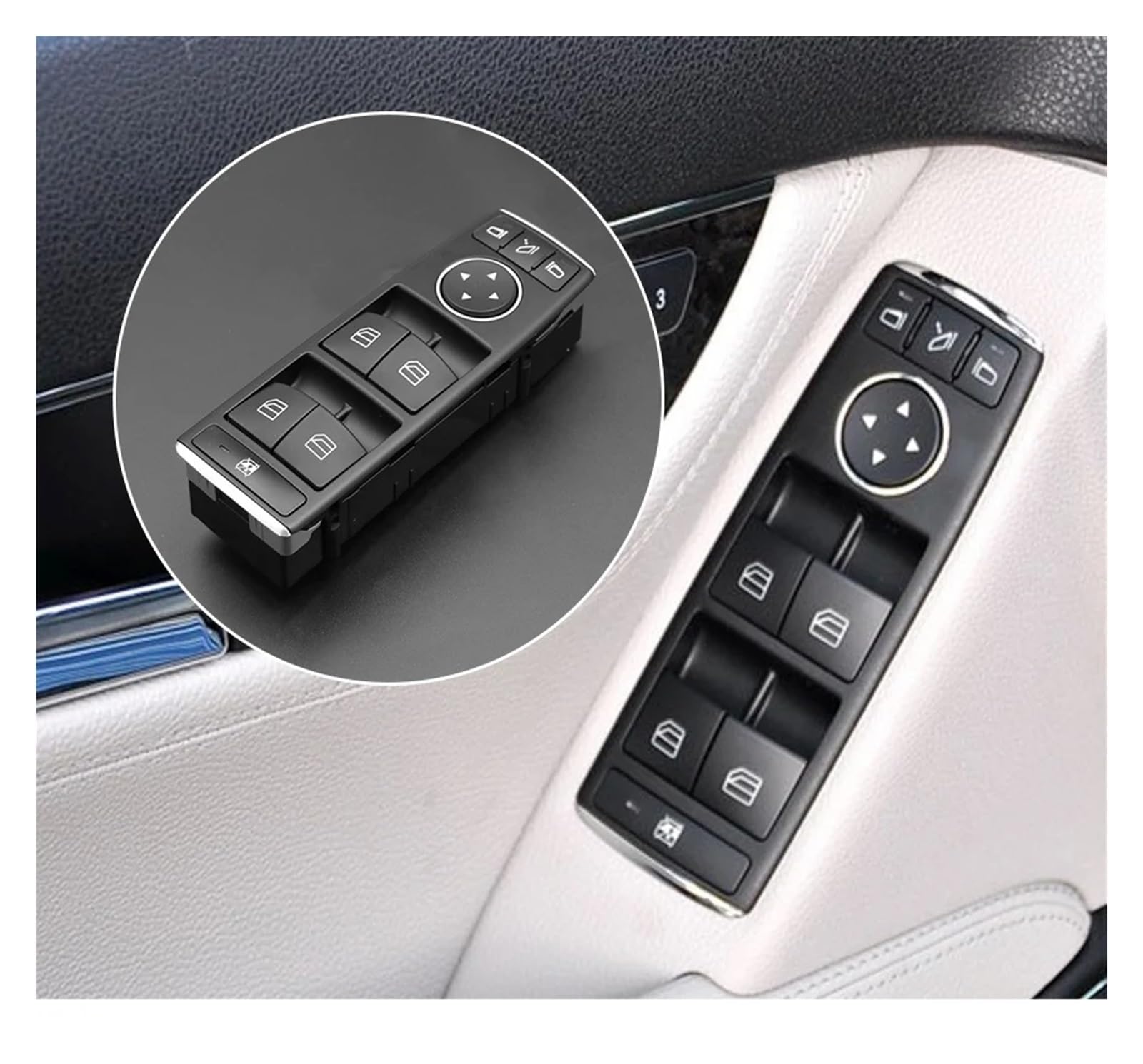 2049055402 Dla C/E Dla Klasy GLK W204 W212 Elektryczny przełącznik szyby głównej Przycisk Przełącznik szyby po stronie kierowcy Przełączniki szyb samochodowych(Model B)