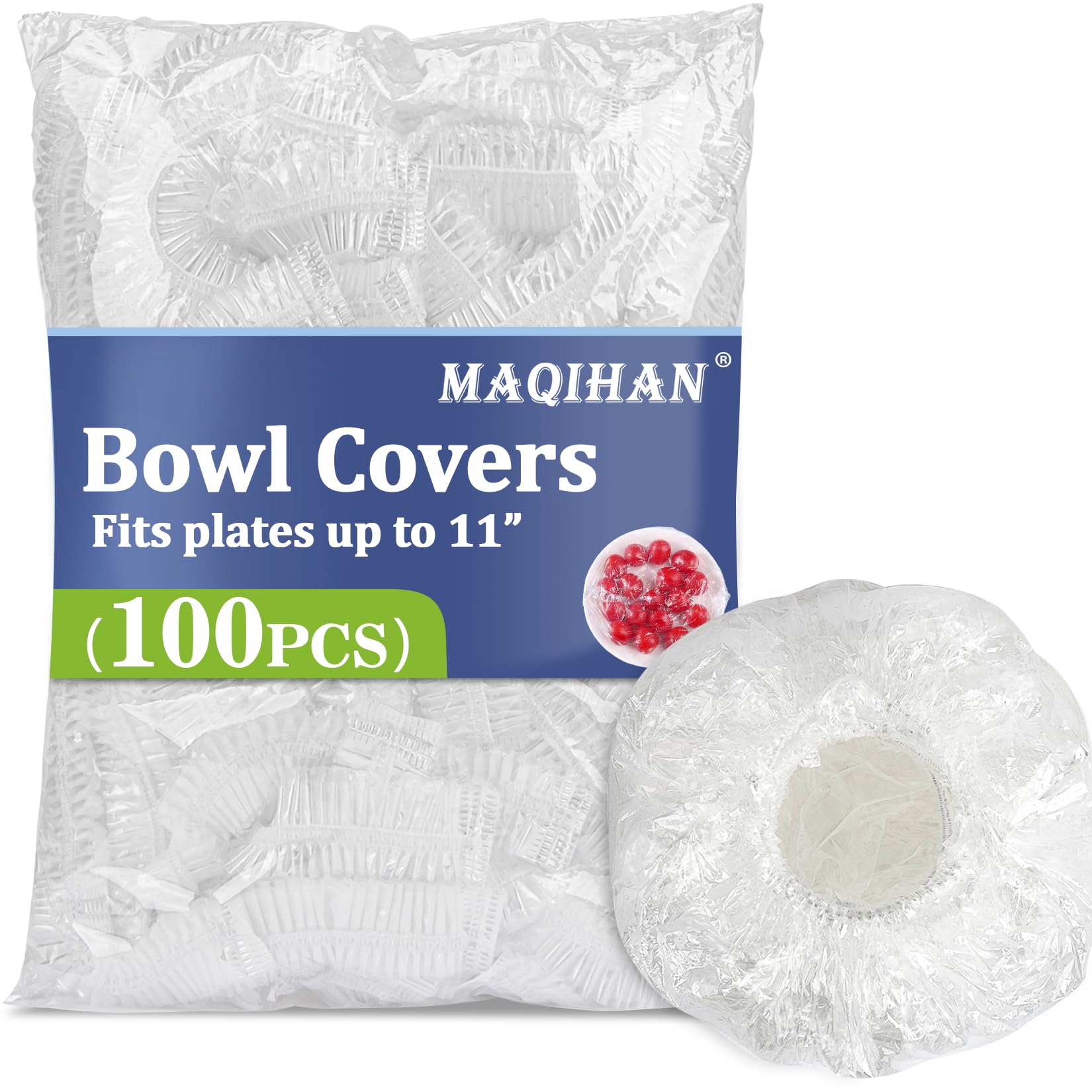 MAQIHAN 100 Bowl Covers for Bread Proofing - Medium Plastic Wrap for Food
