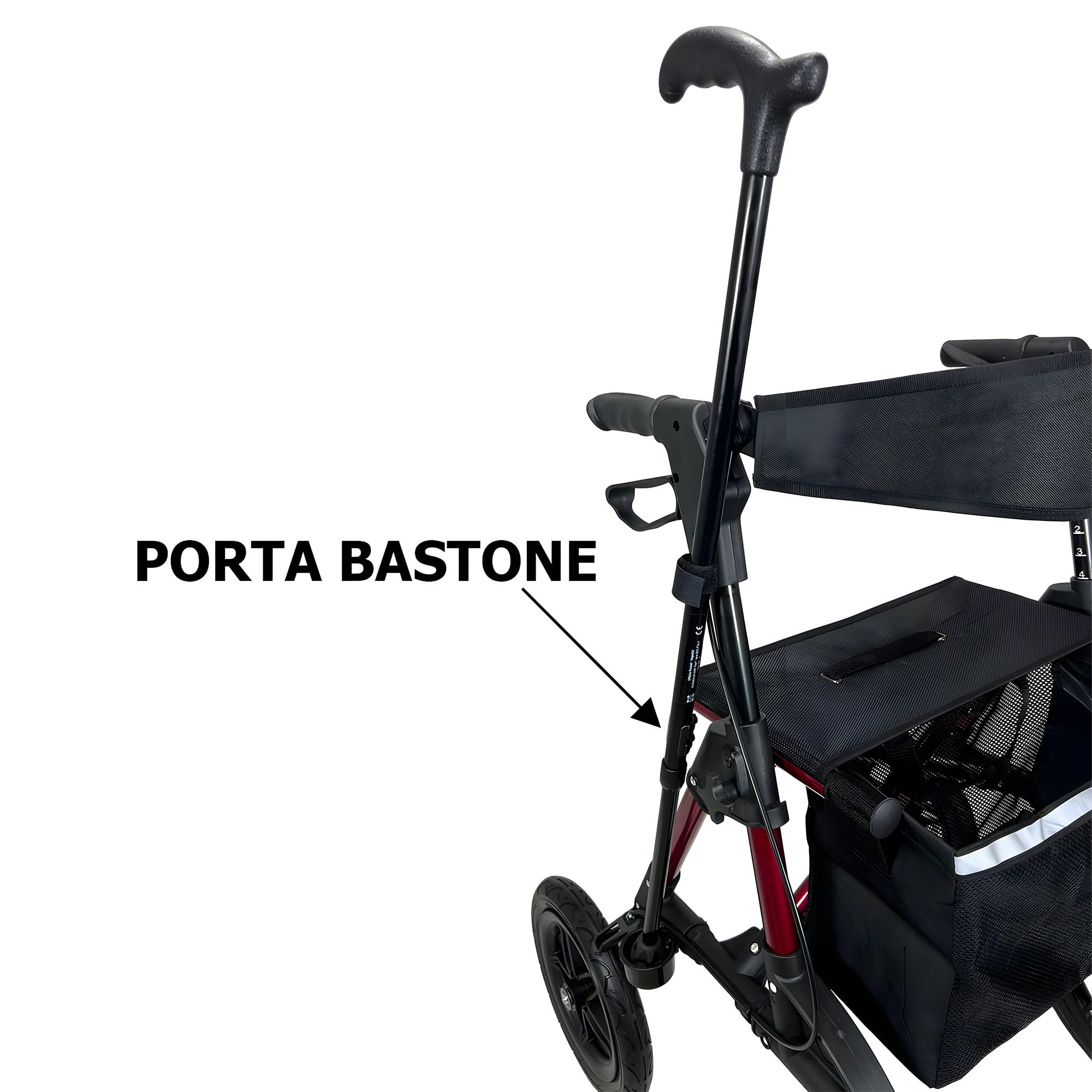 Deambulatore in Alluminio Crosser con ruote Grandi e porta bastone, perfetto per terreni e attività all'aperto
