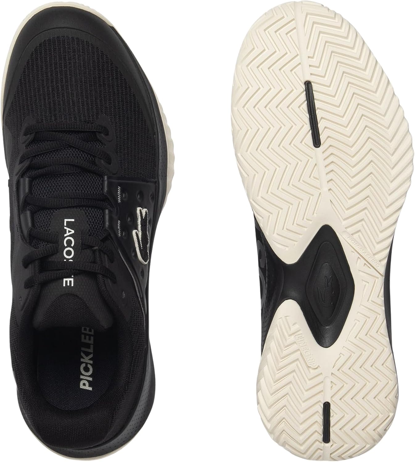 Lacoste Men's Power Serve Racket Sports Shoes, Black & Off White, 12.5