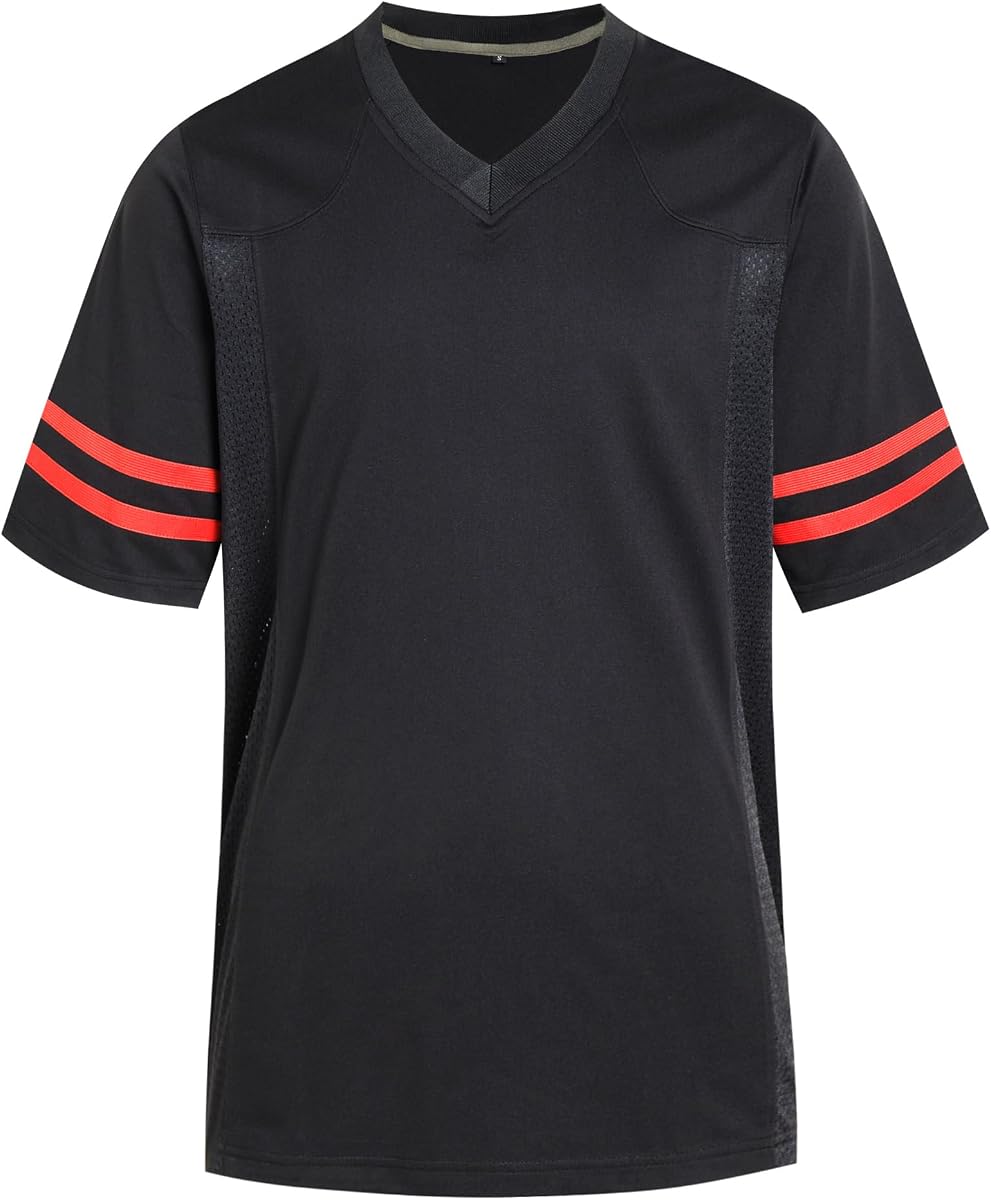 DEHANER Blank Football Jerseys for Men Unisex Workout Fitness Shirts Sports Uniform Casual Outfits