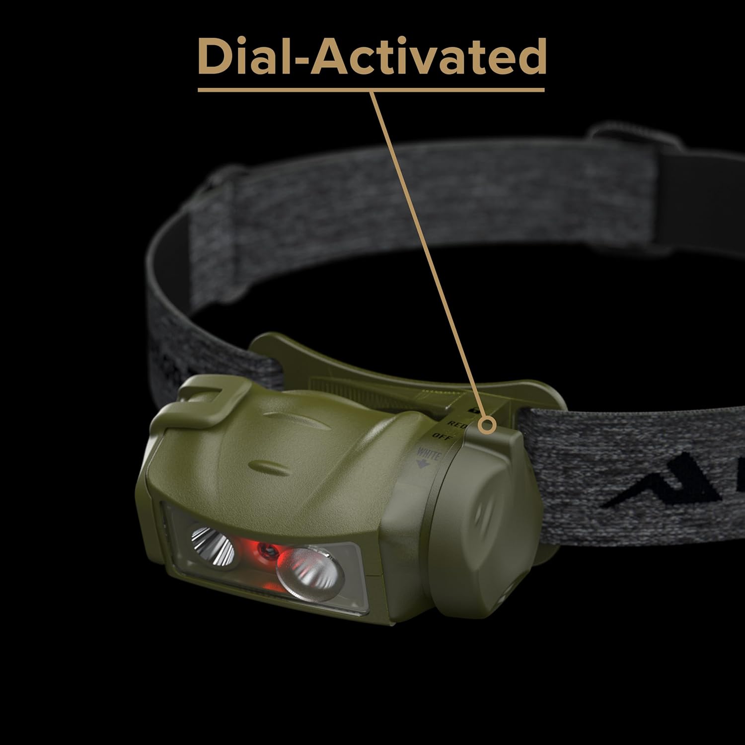 Princeton Tec Sync Headlamp with 300 Lumens White Maxbright LED + Red Ultrabright LED, 60 Hour Burn Time, Essential for Hiking, Camping, Hunting, Running, and Safety Preparedness, Green