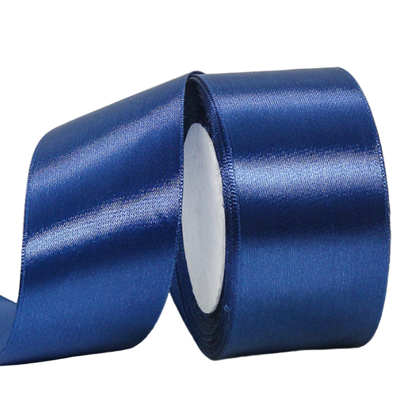 50mm Wide White Ribbon Thick Wedding Car Ribbon 22m, 2 inch Thick White Satin Ribbon for Gift Wrapping Wedding Car Christmas Birthday Cake Hair Bow Florist Bouquet Crafts Decorations — view 184