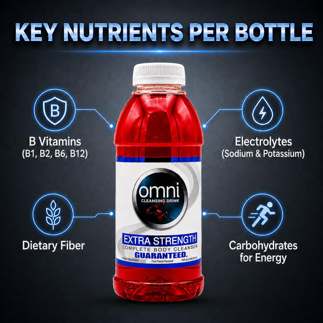 Omni Extra Strength Herbal Body Cleanse Detox Drink - Fruit Punch 16 Fl Oz — Amazon image 4