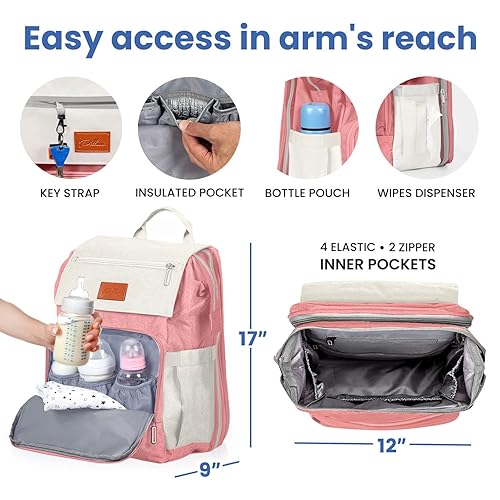 Miniatura 8 de PILLANI Baby Essentials: funda de asiento y bolsa de pañales para niñas