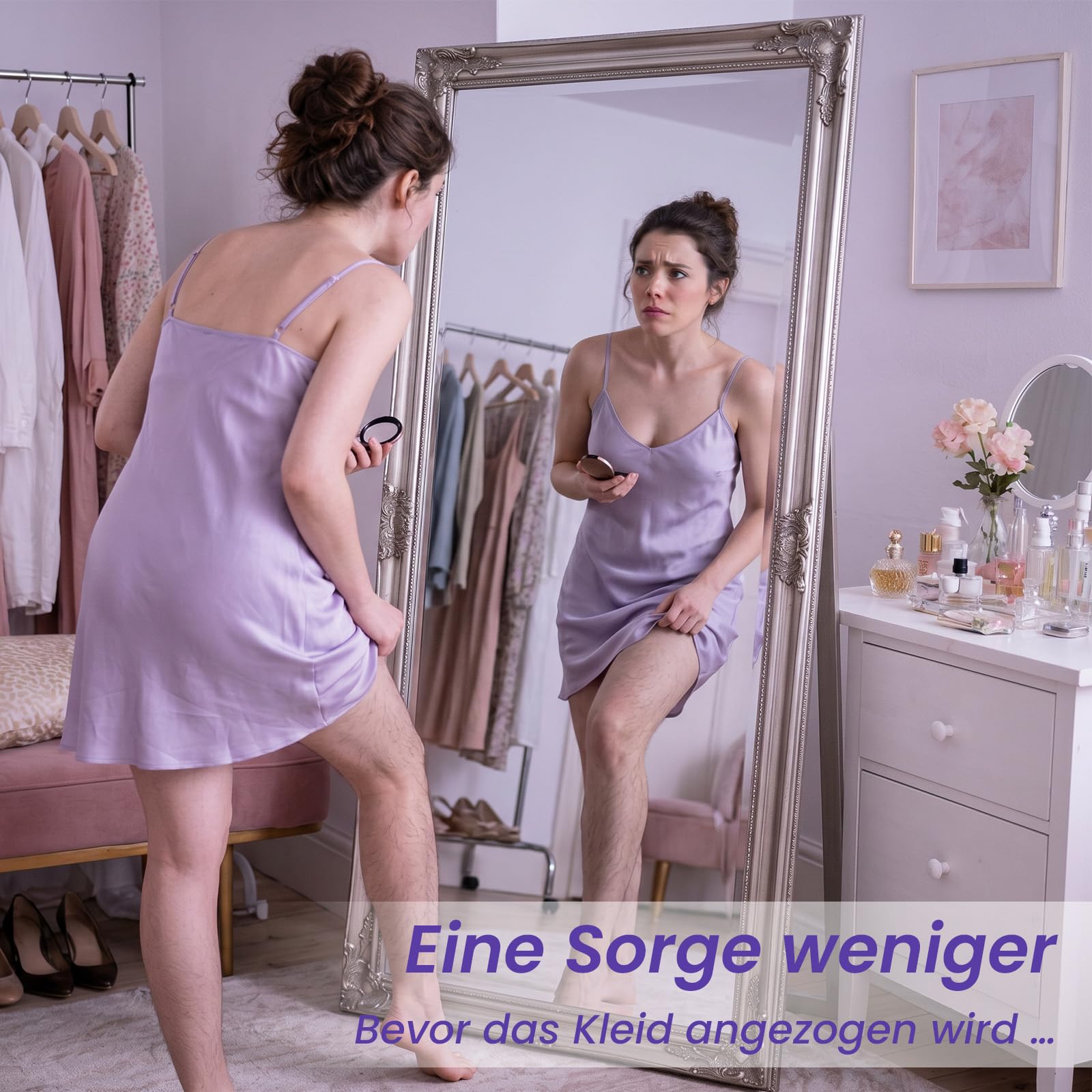 VIKICON 7D Damenrasierer Elektrisch mit Flex-Scherkopf für Beine und Körper | Wiederaufladbarer Körperrasierer für Damen zur Haarentfernung, Reisefreundlich, Nass- und Trockenrasur, LED-Licht, Lila