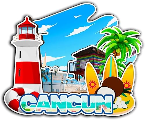 Imán de Quintana Roo México para nevera de madera 3D, monumentos de viaje, coleccionables, recuerdos, decoración hecha a mano -3220