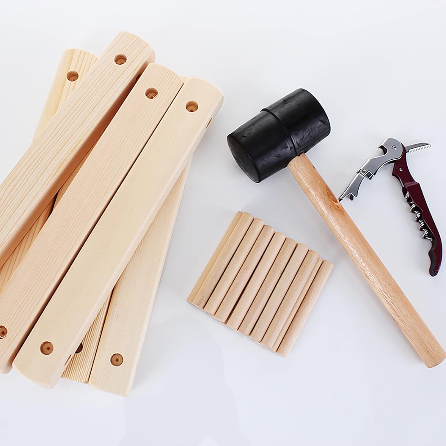 Wooden Wine Rack Free Standing Kitchen Wine Racks Countertop Wine Rack/Wine Cellar Racks for Home Kitchen Bar Cabinets (Size : A)