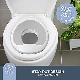 Dreambaby Non-Slip Potty Training Seat, Soft & Comfortable, Easy to Clean, Travel-Friendly, for Toddler Boys and Girls, Fits Round & Oval Toilets