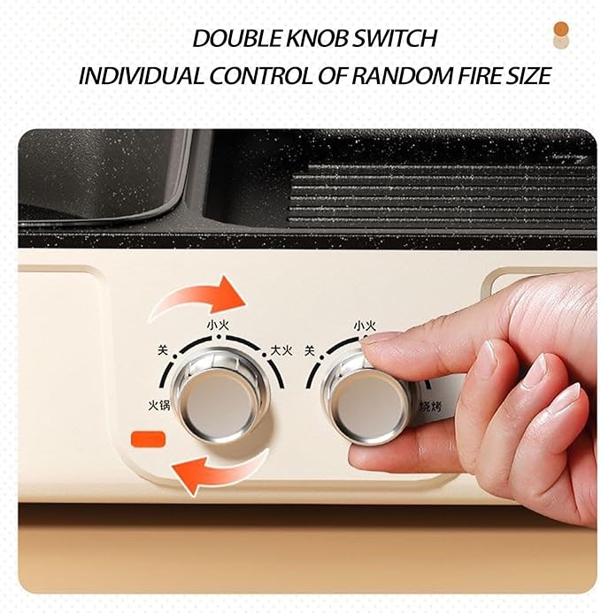 Parrilla Eléctrica y Olla Caliente, con Sartenes Antiadherentes miniatura 4