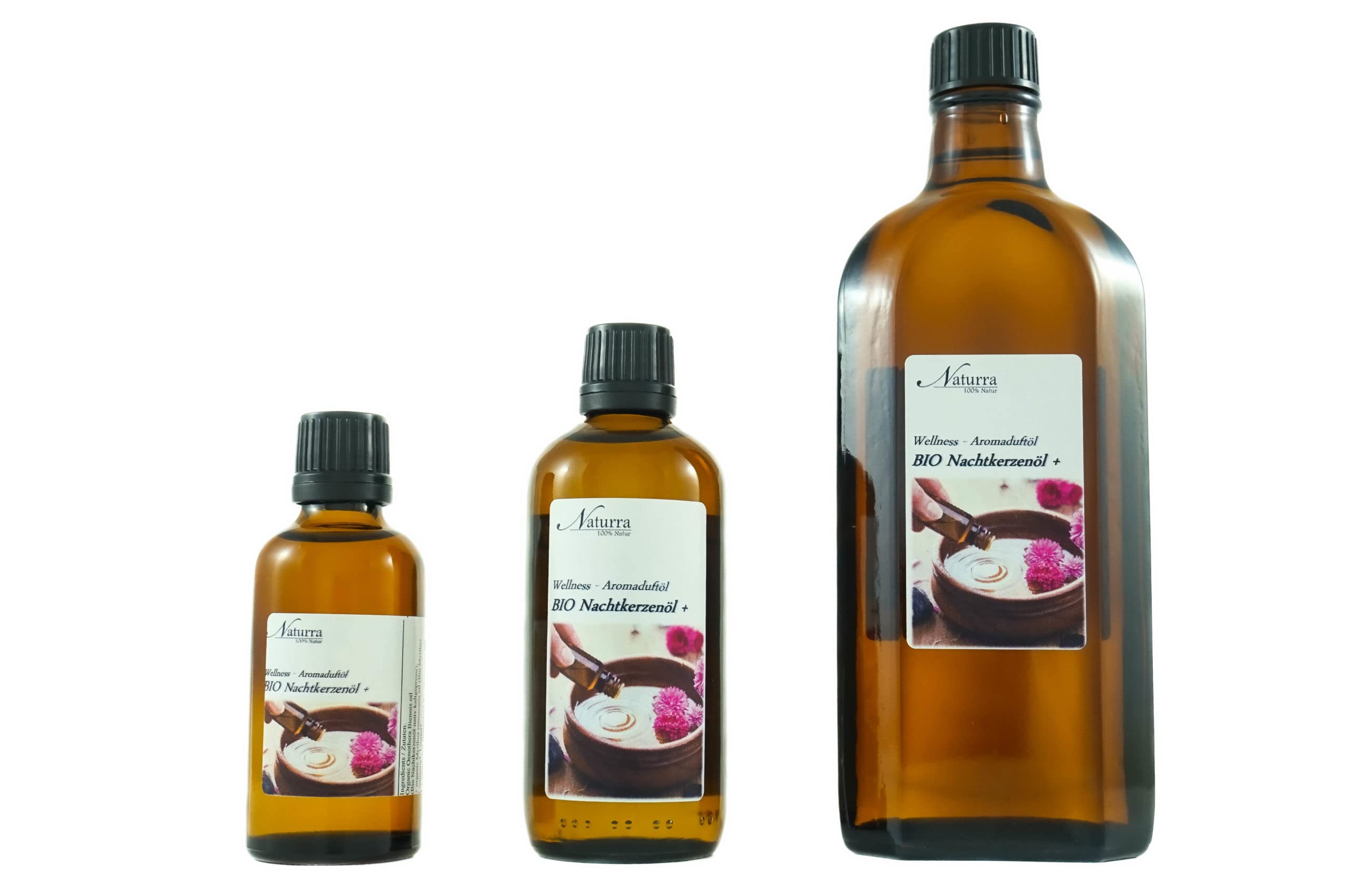 Bio Nachtkerzenöl 100ml kaltgepresst nativ mit Bio-Ingweröl ätherisches Öl Wellnessöl Körperöl Aromatherapie Naturkosmetik Deiner Wahl - Zingiber Officinale
