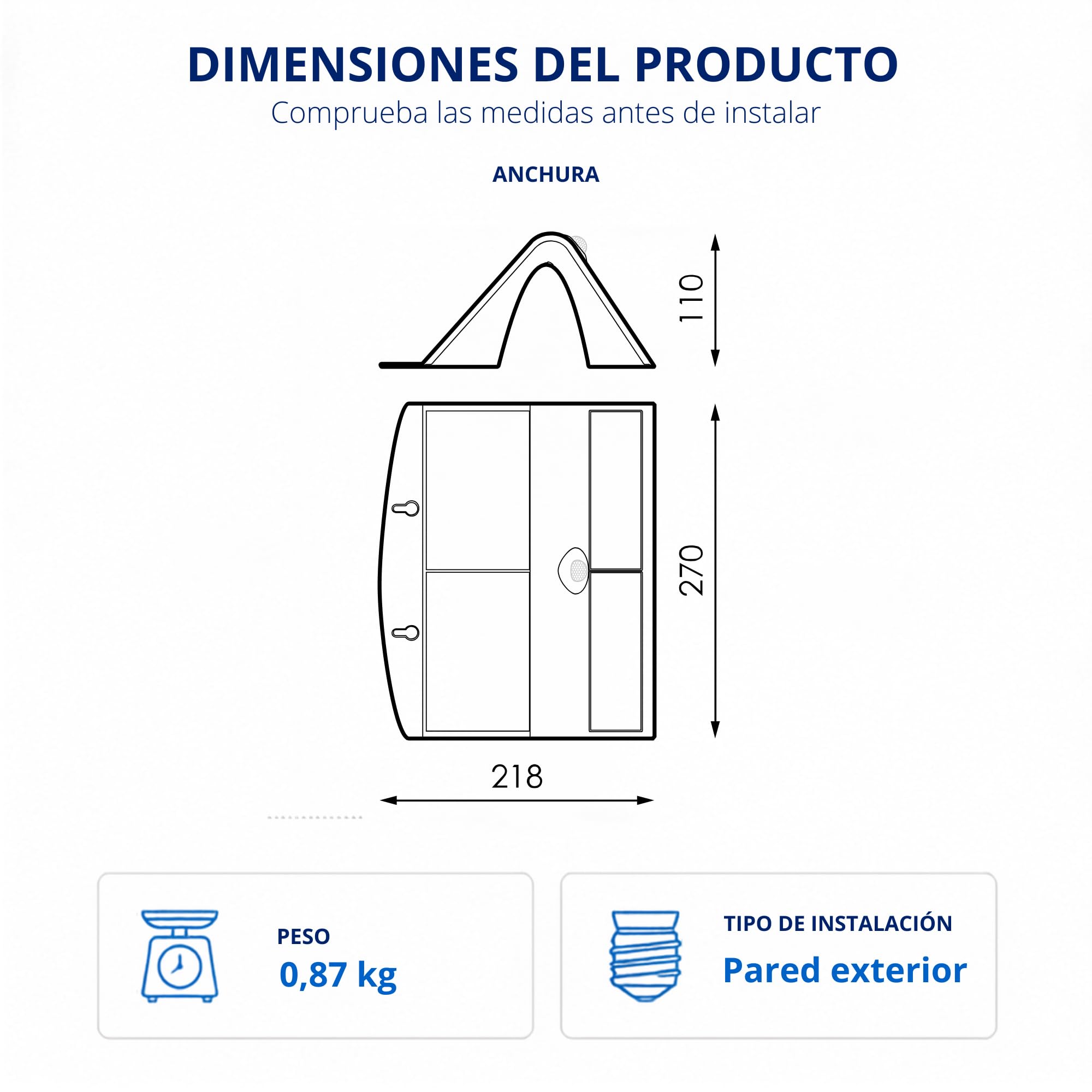 ePrilux - Applique solare LED per esterni, sensore di movimento, 760 lm