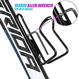 USHAKE Water Bottle Cages, Basic MTB Bike Bicycle Alloy Aluminum Lightweight Water Bottle Holder Cages Brackets(1pc Pack- Drilled Holes Required) Black