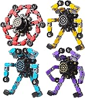 Vista 7 de Fidget Spinners transformables 4 piezas para niños y adultos, juguetes sensoriales para aliviar el estrés para niños y niñas, giroscopios de dedos