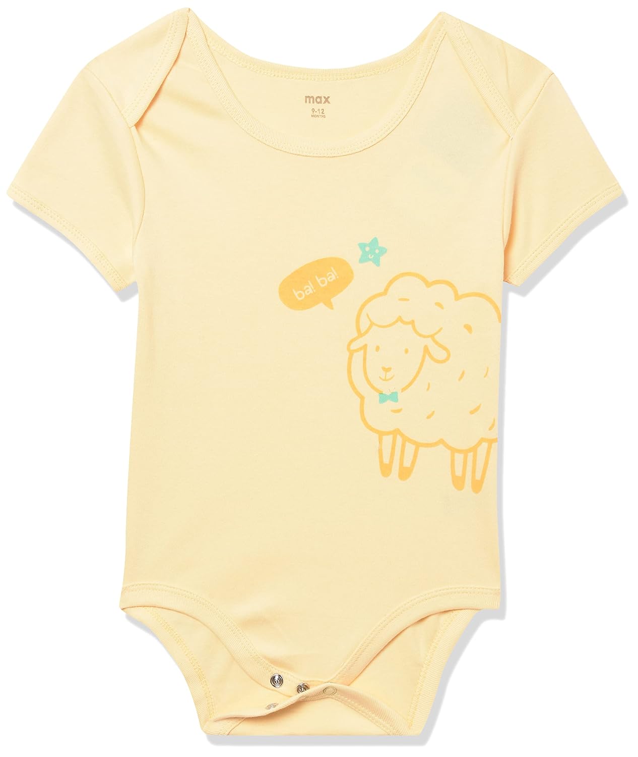 Max Baby boys Printed Anti-Bacterial Bodysuit - Pack of 2 3 71tdgOwzs3L. SL1500