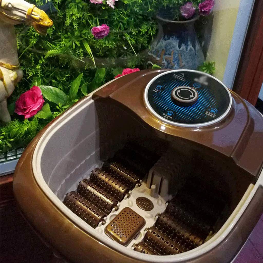 HMTE Masajeador de pies SPA - Baño Caliente, Rodillos de Masaje automáticos, Vibración, Burbujas, Ajustable Digital