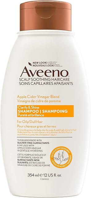 Aveeno Apple Cider Vinegar Clarifying Shampoo, Shine Enhancing, 12 fl oz