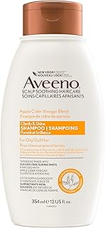 Aveeno Apple Cider Vinegar Clarifying Shampoo, Shine Enhancing, 354 milliliters, Packaging may vary