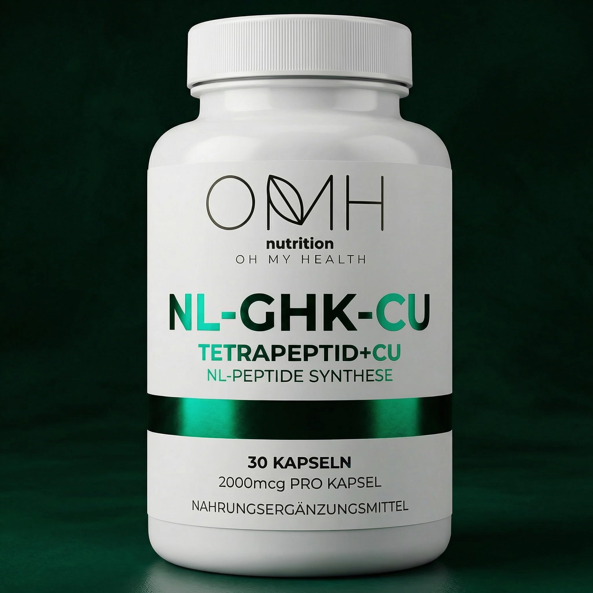 OMH nutrition NL-GHK-CU Tetrapeptid mit Kupfer, 30 Kapseln, 2000mcg pro Kapsel, Nahrungsergänzungsmittel, Laborgeprüft