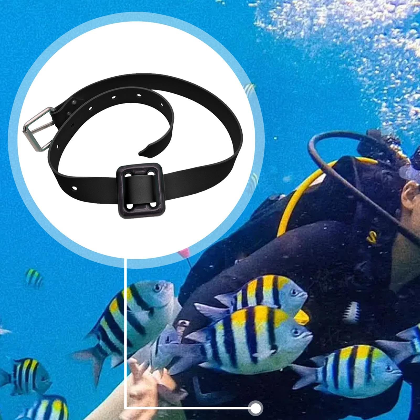 Ceinture de poids de plongée en silicone, sangle de poids réglable antidérapante, adorable ceinture d'équipement de plongée, accessoires de plongée libre et de plongée avec tuba pour une utilisation