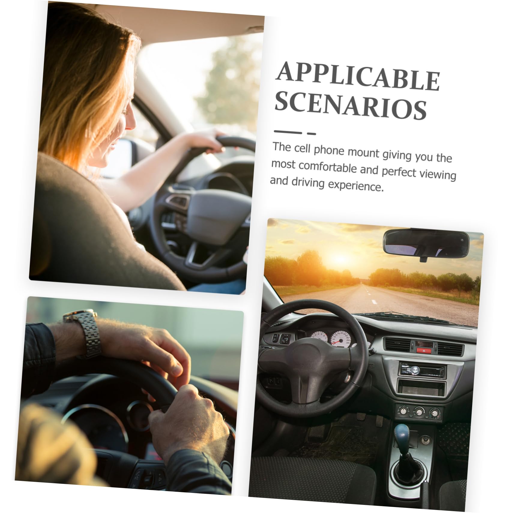 VILLCASE Extendable Car Phone Holder Dashboard Mount for Mobile Phones Rotation Easy One Handed Operation Compatible with All Smartphones