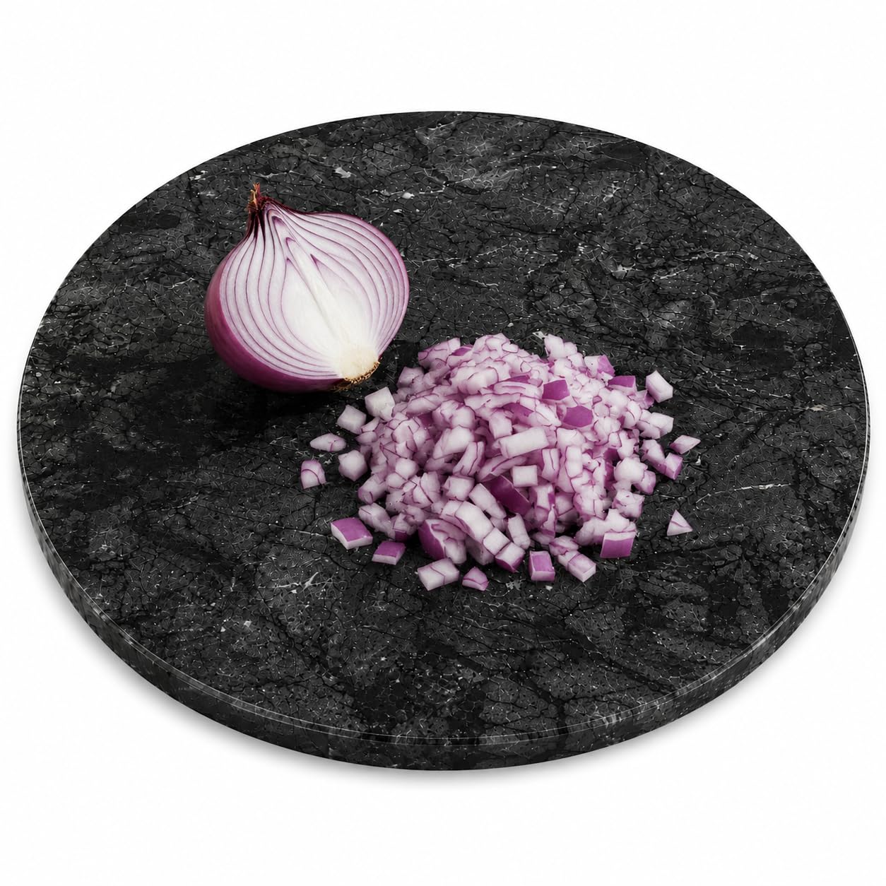 CKB LTD Marble Chopping Board for Kitchen Protector Worktop Saver, Black