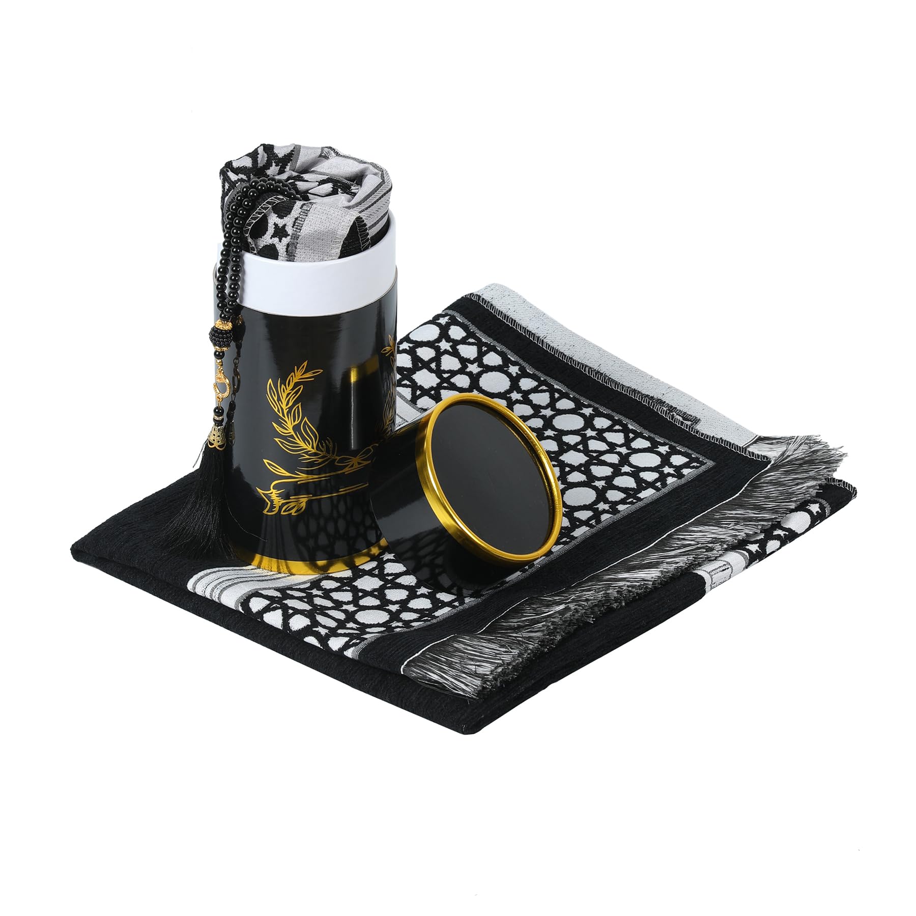 Muslim Prayer Rug with Beads Eid Ramadan Gift Carpet Namaz Mat Convenient Thin Rug Men Muslim Prayer Mat Set